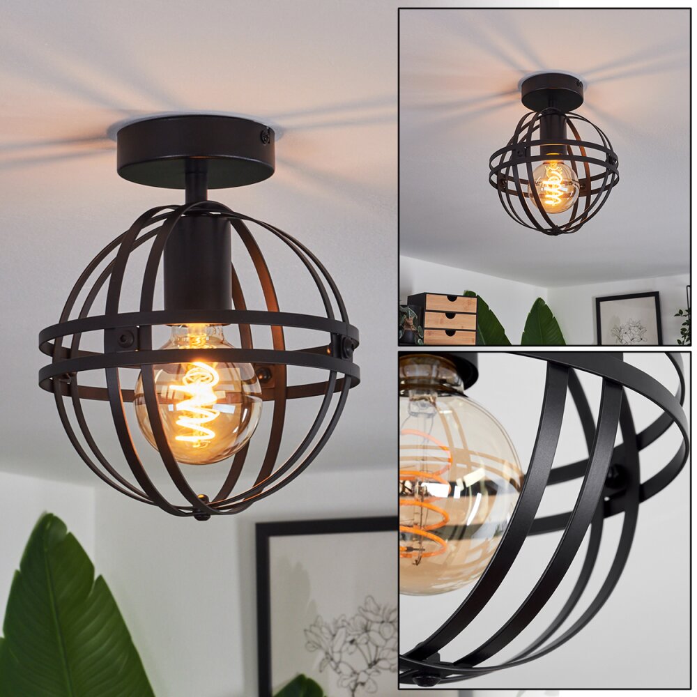 Freguesia Lámpara de Techo Negro, 1 luz main product photo
