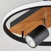 Boim Lámpara de Techo LED Color madera, Negro, 3 luces