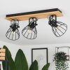 Tros Lámpara de Techo Crudo, Negro, 3 luces