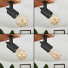 Kouk Lámpara de Techo Crudo, Negro, 4 luces