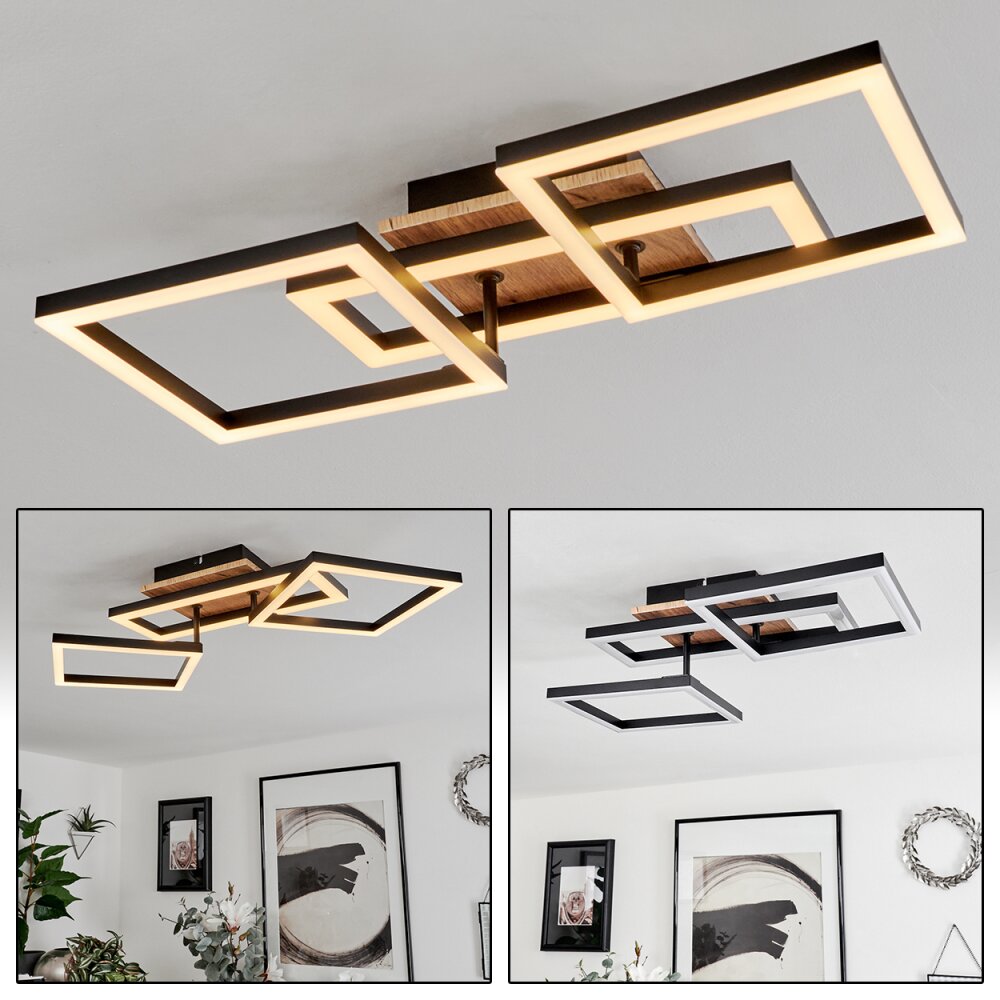 Avelal Lámpara de Techo LED Marrón, Color madera, Negro, 1 luz main product photo