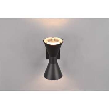 Trio Ardas Aplique para exterior Negro, 2 luces