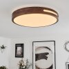 Tikkala Lámpara de Techo LED Madera oscura, Blanca, 1 luz