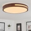 Tikkala Lámpara de Techo LED Madera oscura, Blanca, 1 luz