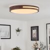 Tikkala Lámpara de Techo LED Madera oscura, Blanca, 1 luz