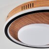 Phnhealu Lámpara de Techo LED Marrón, Color madera, 1 luz