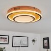 Phnhealu Lámpara de Techo LED Marrón, Color madera, 1 luz