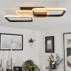 Tiutiella Lámpara de Techo LED Marrón, Color madera, Negro, 1 luz