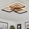 Tiutiella Lámpara de Techo LED Marrón, Color madera, Negro, 1 luz