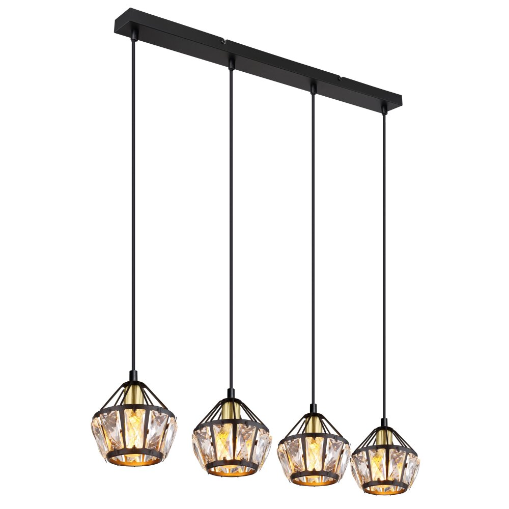 Globo LOIS Lámpara Colgante Latón, Negro, 4 luces main product photo