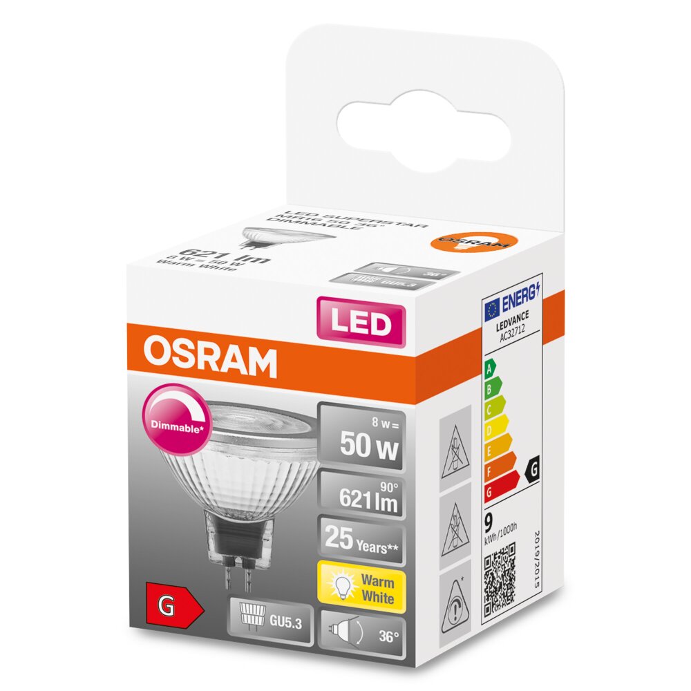 OSRAM LED SUPERSTAR GU5.3 8 W 2700 Kelvin 621 Lumen main product photo