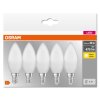 OSRAM CLASSIC B Juego de 5 LED E14 4,9 watt 2700 Kelvin 470 Lumen