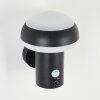 Vinara Aplique para exterior LED Negro, 1 luz, Sensor de movimiento