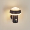 Vinara Aplique para exterior LED Negro, 1 luz, Sensor de movimiento