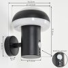 Vinara Aplique para exterior LED Negro, 1 luz, Sensor de movimiento