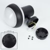 Vinara Aplique para exterior LED Negro, 1 luz, Sensor de movimiento