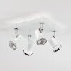 Lanrigan Lámpara de Techo Cromo, Blanca, 4 luces
