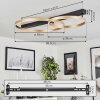 Cajean Lámpara de Techo LED Negro, 1 luz