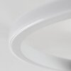 Lillavois Lámpara de Techo LED Blanca, 1 luz, Mando a distancia