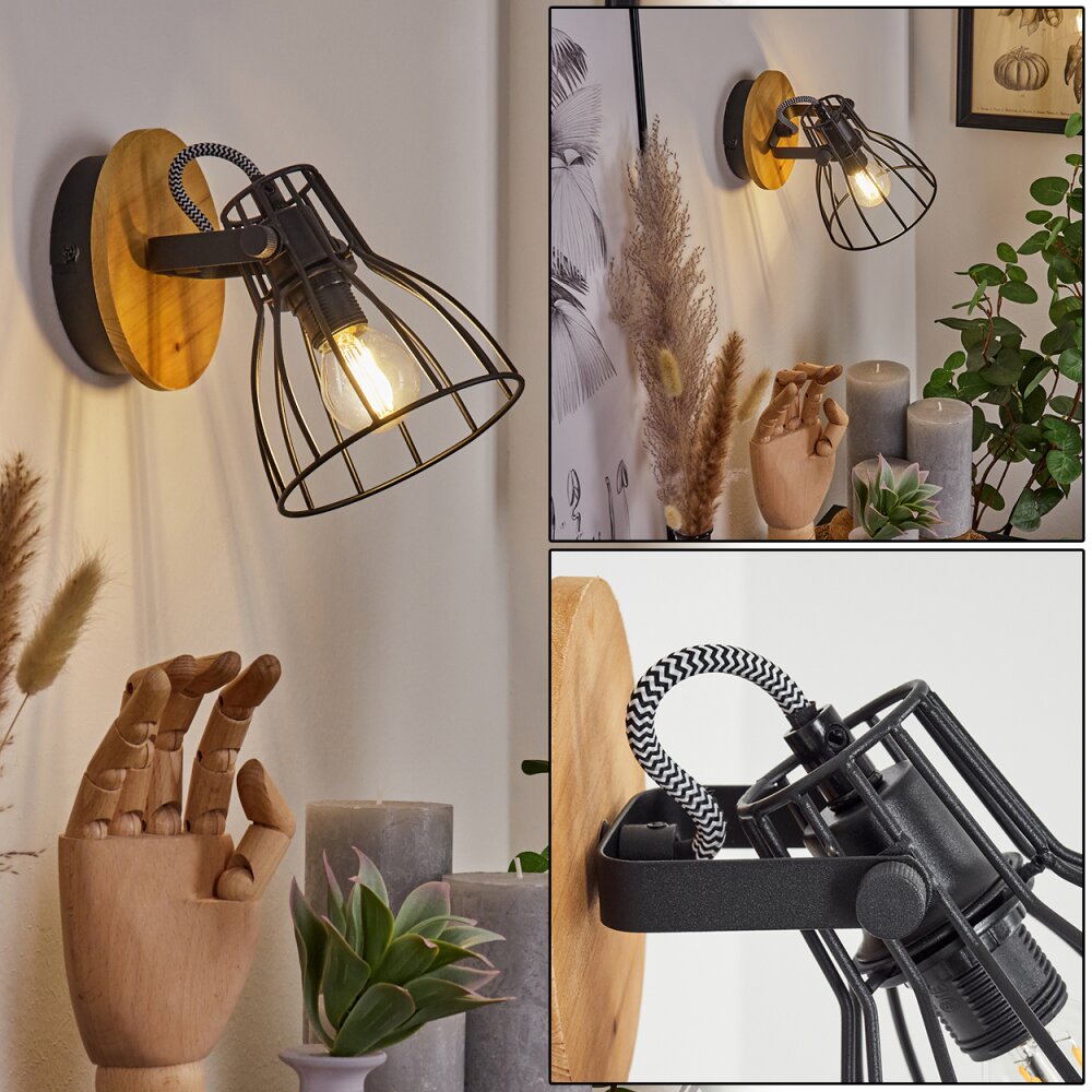 Tros Aplique Crudo, Negro, 1 luz main product photo