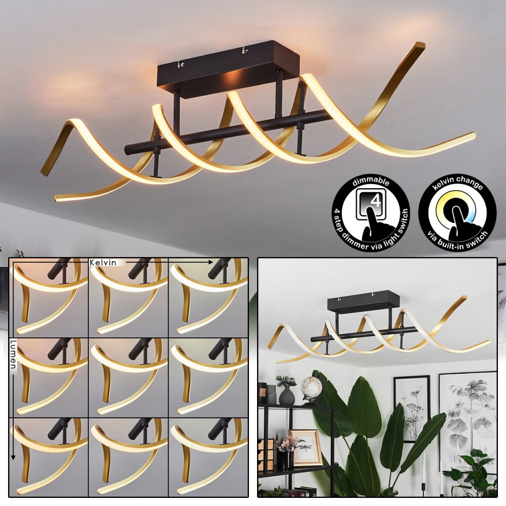 Khovet Lámpara de Techo LED Negro, 1 luz main product photo
