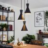 Vijes Lámpara Colgante Negro, 3 luces