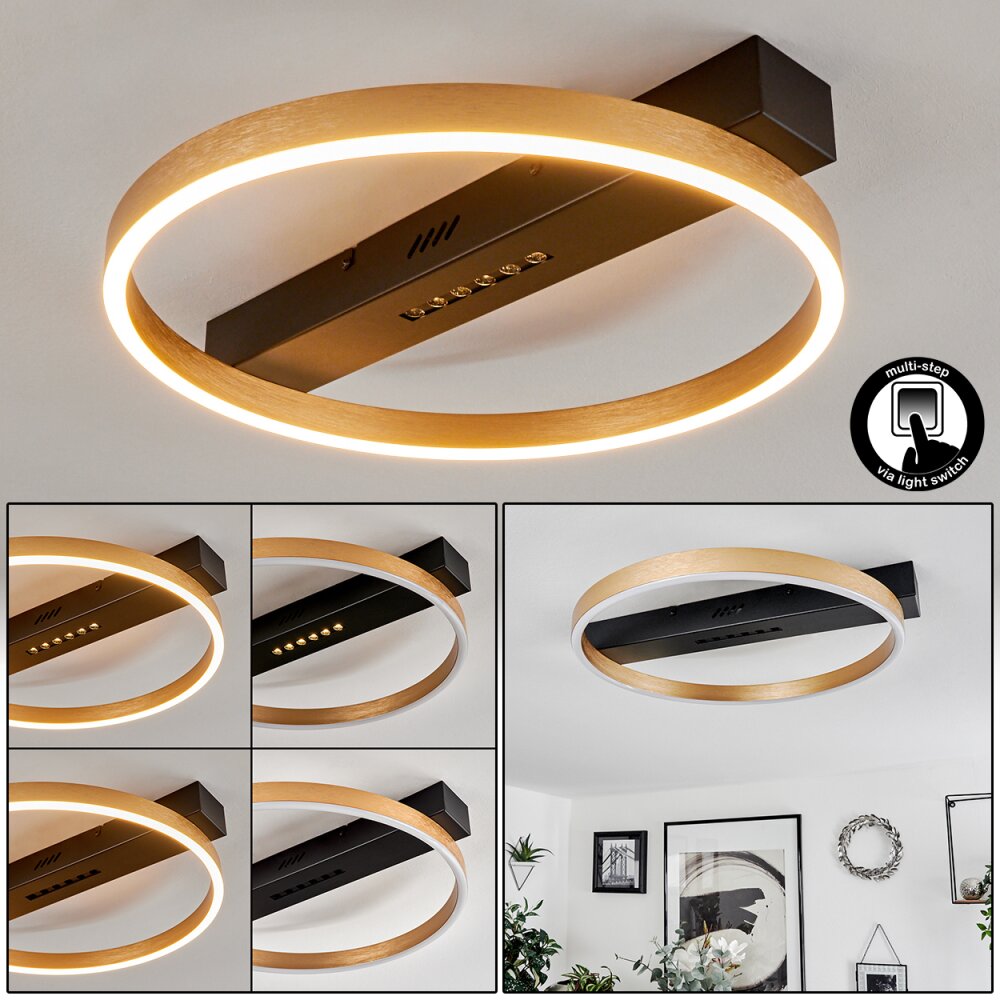 Cajean Lámpara de Techo LED Negro, 1 luz main product photo
