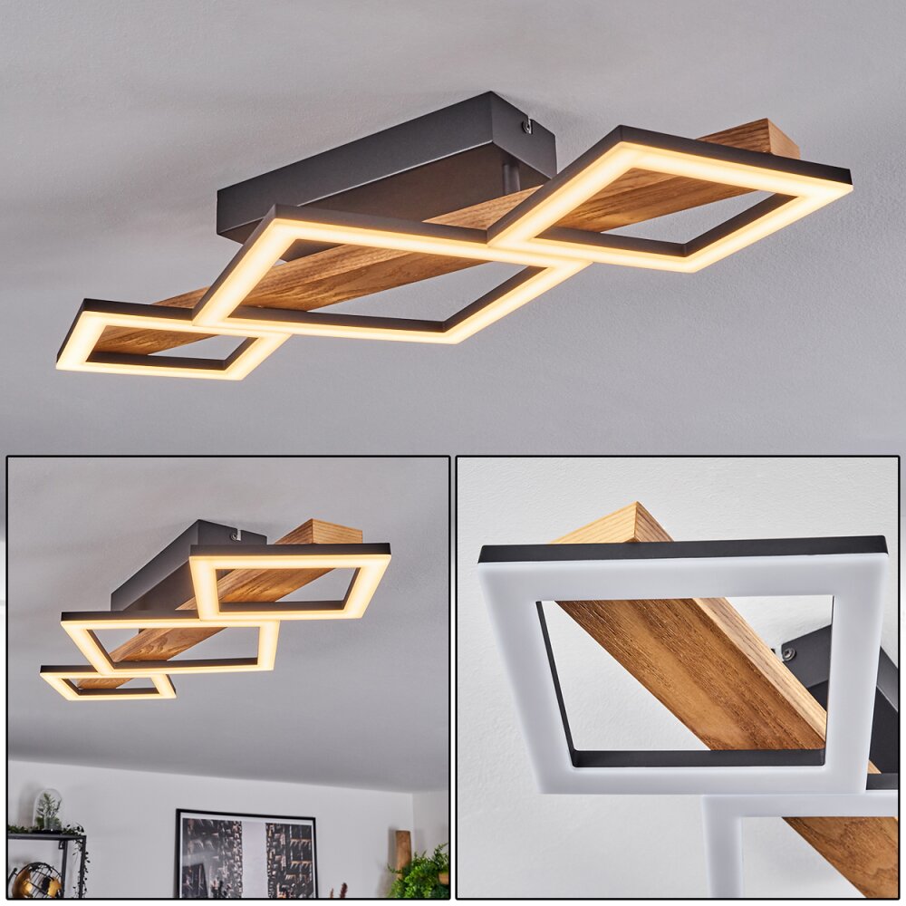 Tavon Lámpara de Techo LED Crudo, Negro, 1 luz main product photo