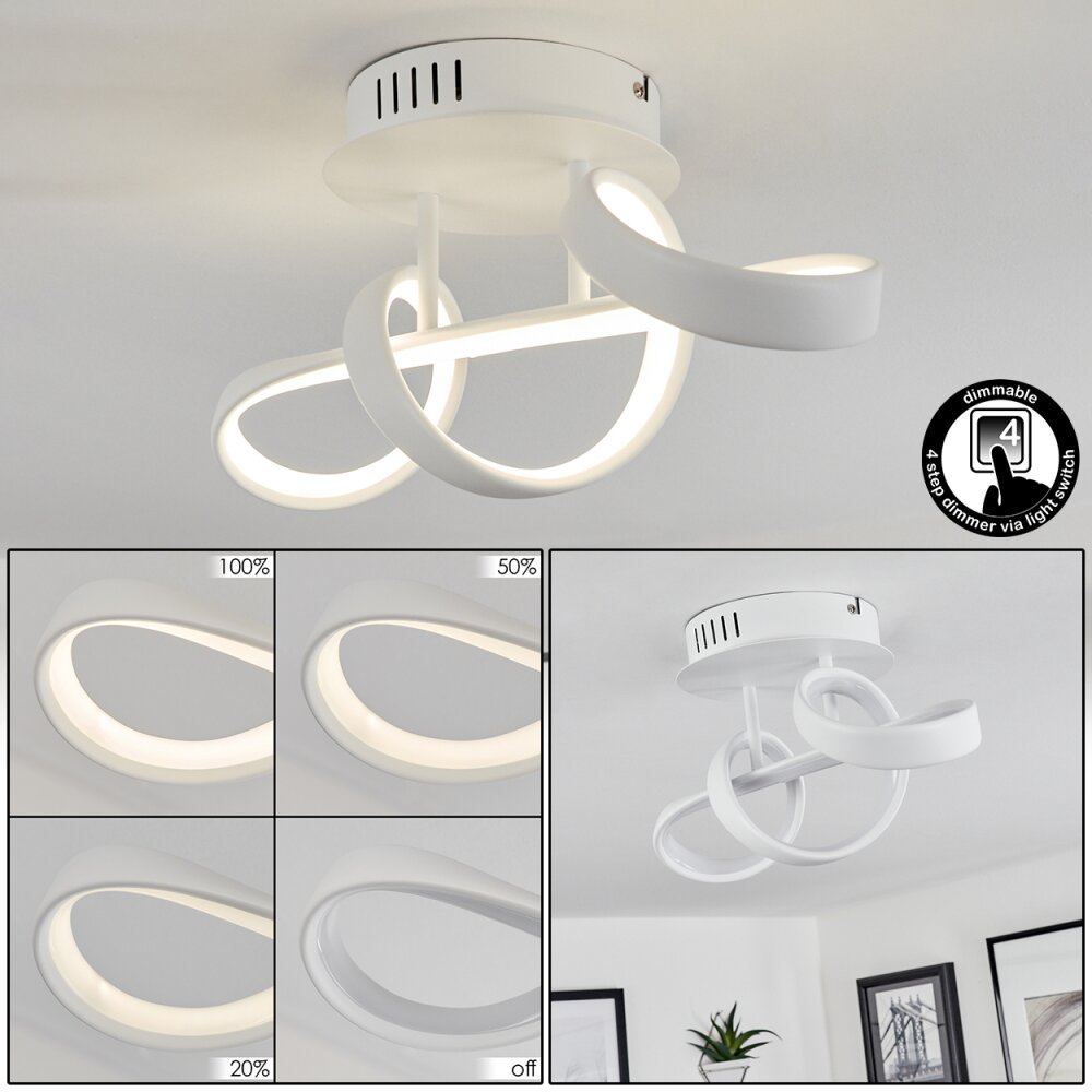 Dauntey Lámpara de Techo LED Blanca, 1 luz main product photo