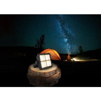 Globo SOLAR Foco proyector jardin LED Negro, 1 luz