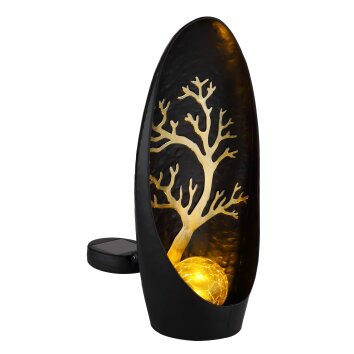 Globo SOLAR Lámpara de decoración LED dorado, Negro, 1 luz