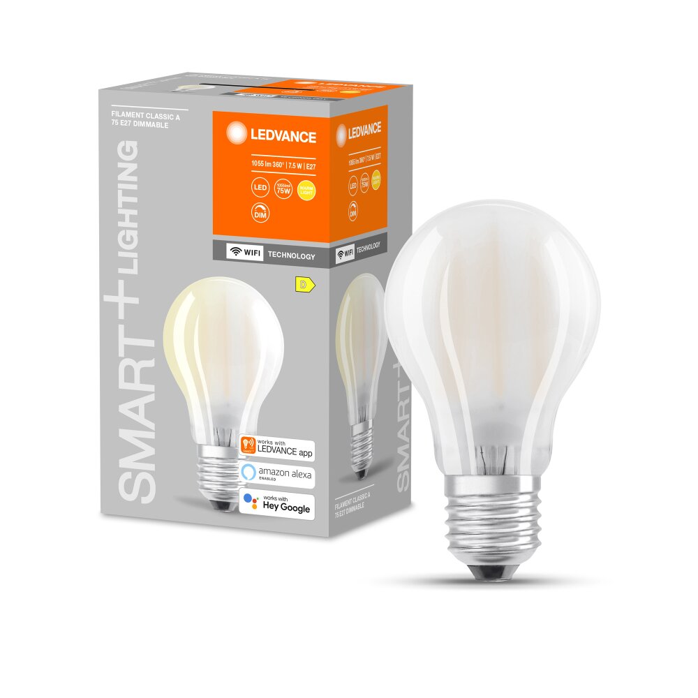 LEDVANCE Smart+ LED E27 7,5 watt 2700 Kelvin 1055 Lumen main product photo