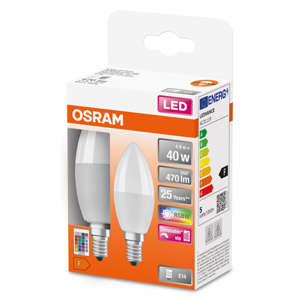 OSRAM Retrofit Set de 2 LED E14 4.9 W 2700 Kelvin 470 Lumen main product photo