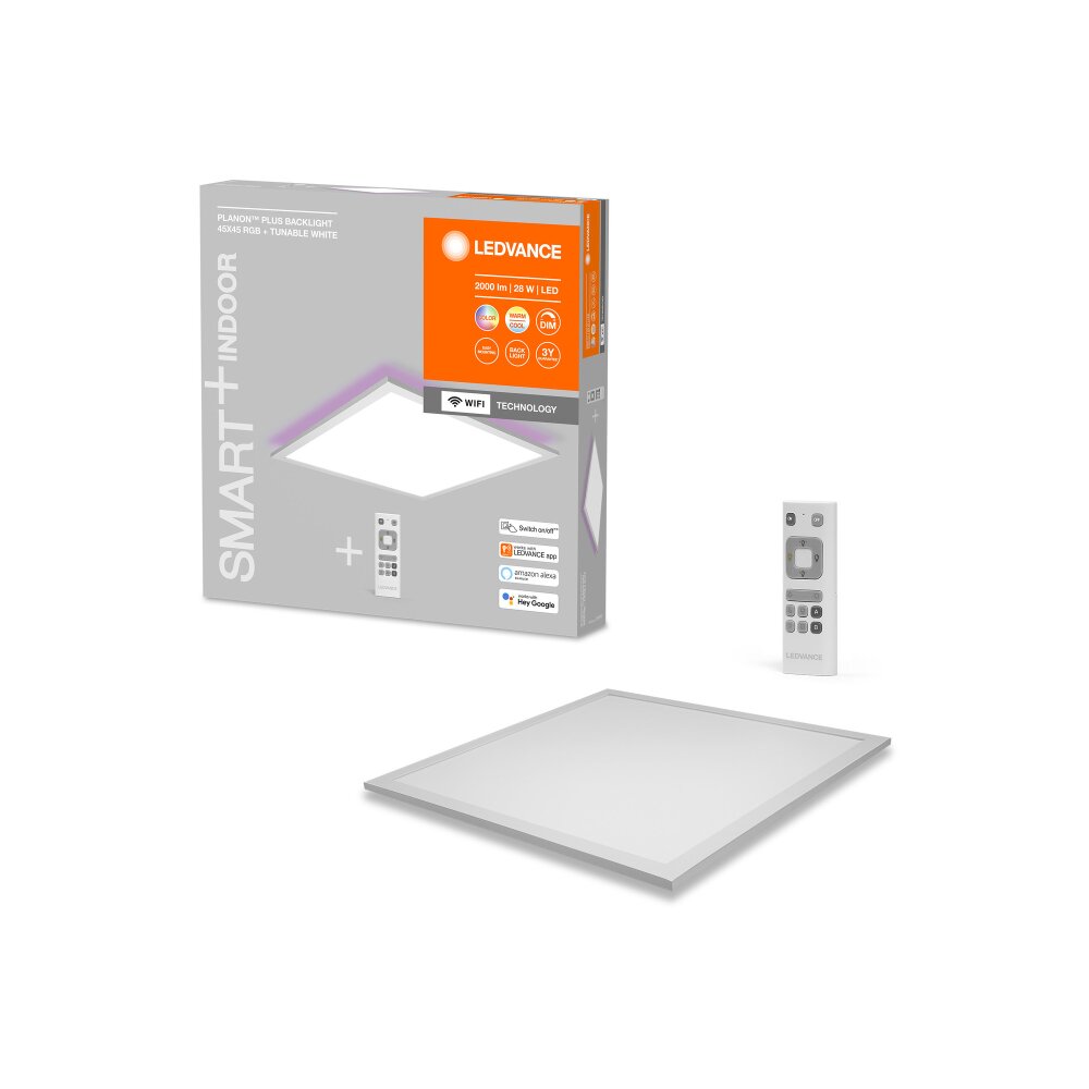 LEDVANCE PLANON Lámpara de Techo Blanca, 1 luz, Cambia de color main product photo