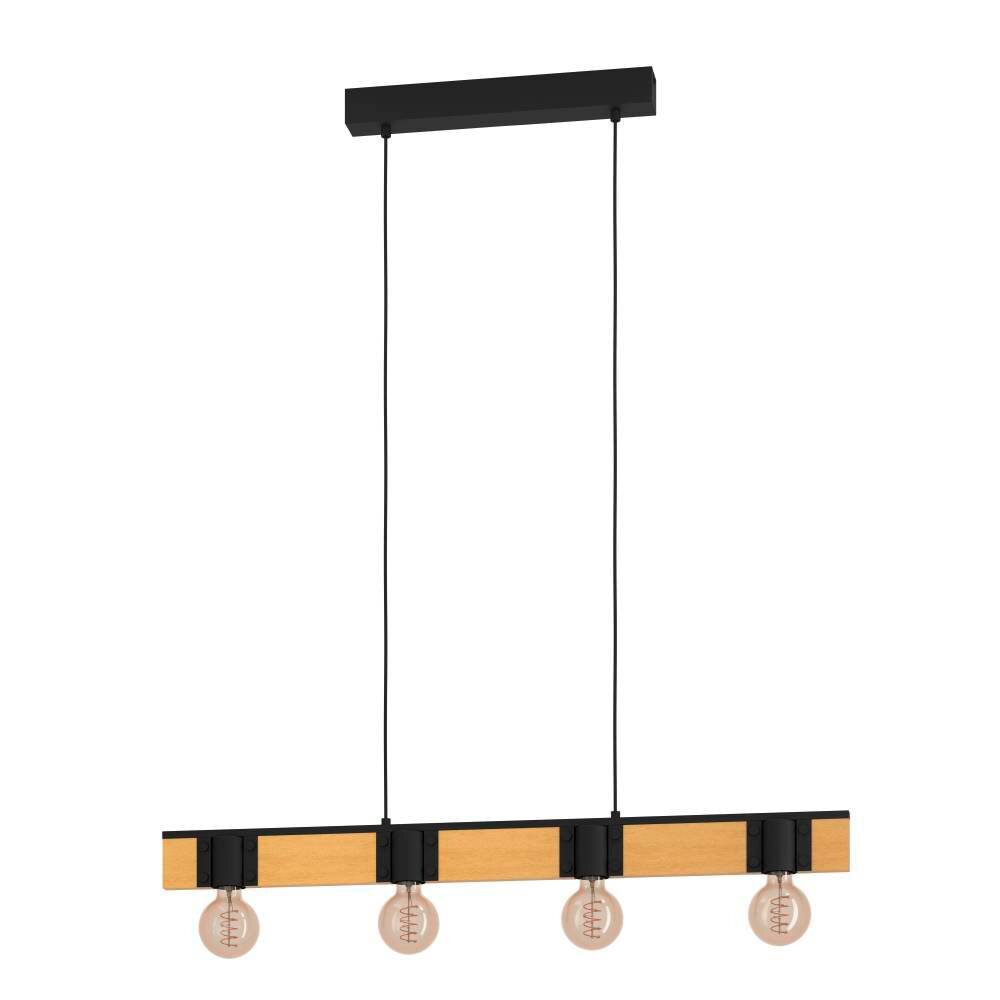 Eglo BAILRIGG Lámpara Colgante Crudo, Negro, 4 luces main product photo