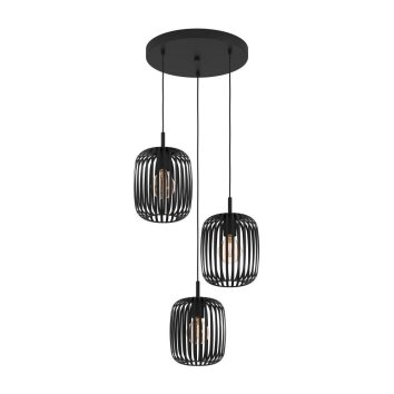 Eglo ROMAZZINA Lámpara Colgante Negro, 3 luces