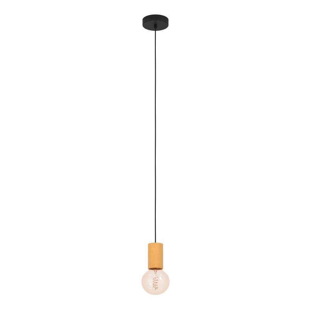 Eglo POZUETA Lámpara Colgante Crudo, Negro, 1 luz main product photo