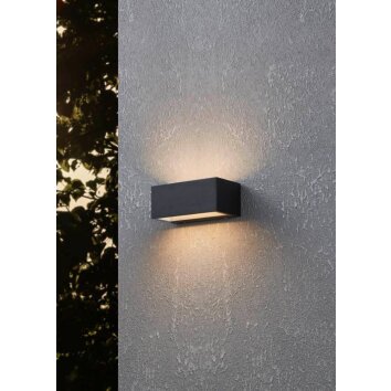 Eglo SPONGANO Aplique para exterior LED Negro, 2 luces