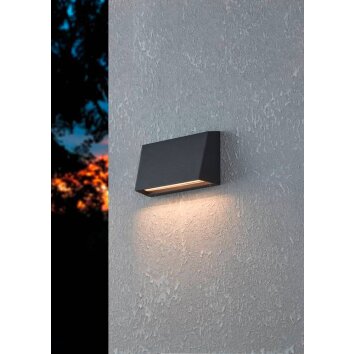 Eglo SPONGANO Aplique para exterior LED Negro, 1 luz