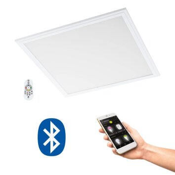 Eglo SALOBRENA-C Lámpara de Techo LED Blanca, 1 luz, Mando a distancia