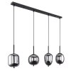 Lámpara Colgante Globo BLACKY Negro, 4 luces