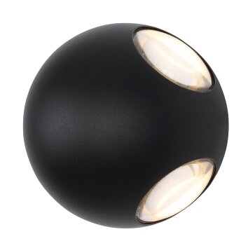 Globo SLICE Aplique para exterior LED Negro, 1 luz