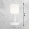 FHL easy Termoli Lámpara de mesa LED Blanca, 1 luz, Mando a distancia, Cambia de color