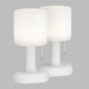 FHL easy Termoli Lámpara de mesa LED Blanca, 1 luz, Mando a distancia, Cambia de color