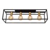 Lucide RUBEN Lámpara de Techo dorado, Latón, Negro, 4 luces