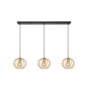 Lucide DANZA Lámpara Colgante Negro, 3 luces