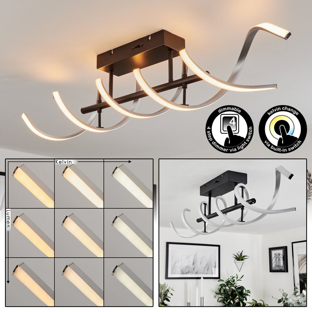 Khovet Lámpara de Techo LED Negro, 1 luz main product photo