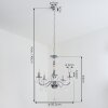 Cheop Lámpara de araña Cromo, Transparente, claro, 5 luces