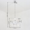 Malmback Lámpara de araña Cromo, Blanca, 5 luces