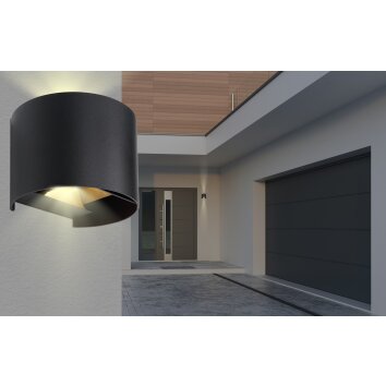 Globo VERONIKA Aplique para exterior LED Negro, 1 luz